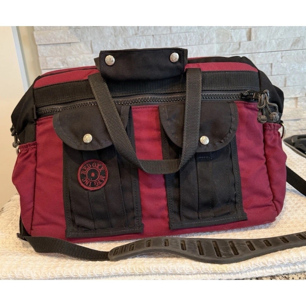 Red Oxx Gator Jr Duffle Bag Made On Montana USA Cordura Travel Gear Red/Blk
